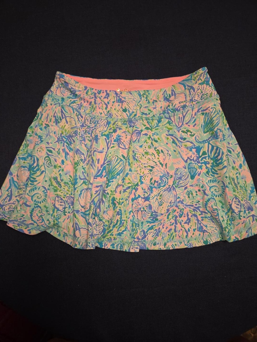 Lilly Pulitzer Luxletic XXS Printed Skort Seashell Coral Golf Tennis